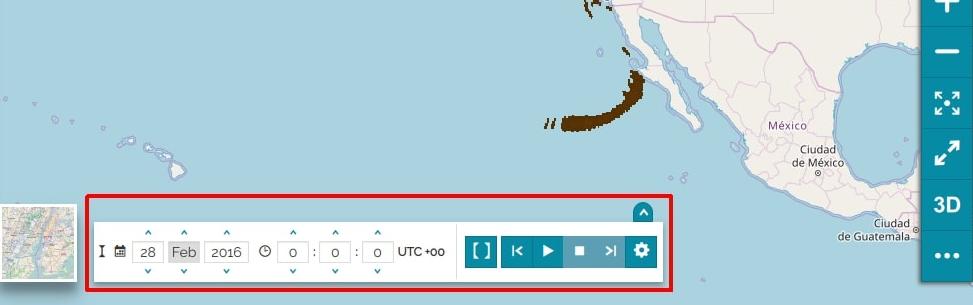 MapStore timeline plugin, with animation controls