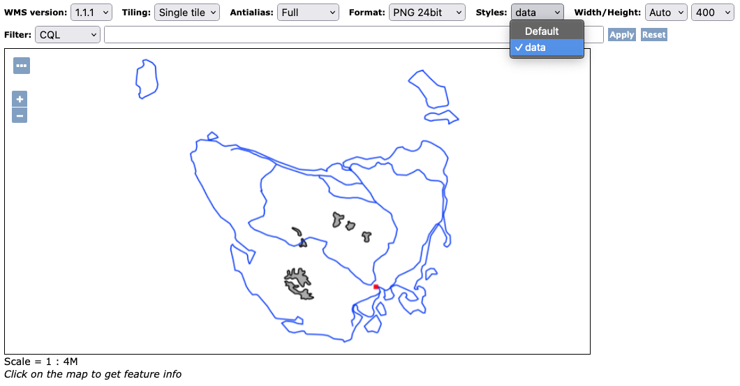 Layer group style Tasmania