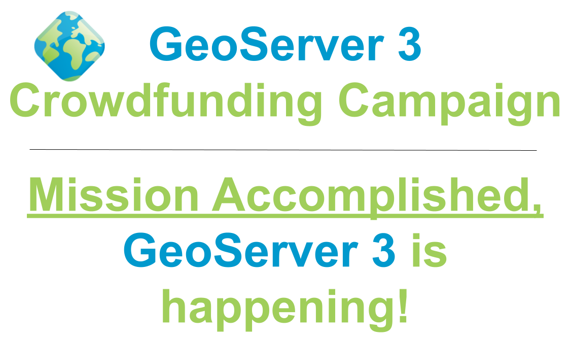 GeoServer 3 Crowdfunding Goal Surpassed