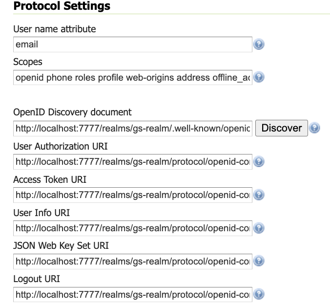 keycloak settings